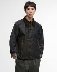 Barbour Heritage Patchwork Transport Waxed Jacket - Sage Multi