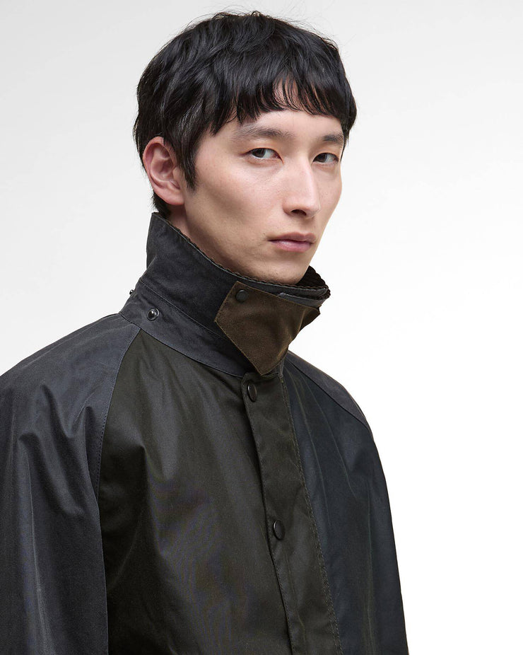 Barbour Heritage Patchwork Transport Waxed Jacket - Sage Multi