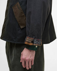 Barbour Heritage Patchwork Transport Waxed Jacket - Sage Multi