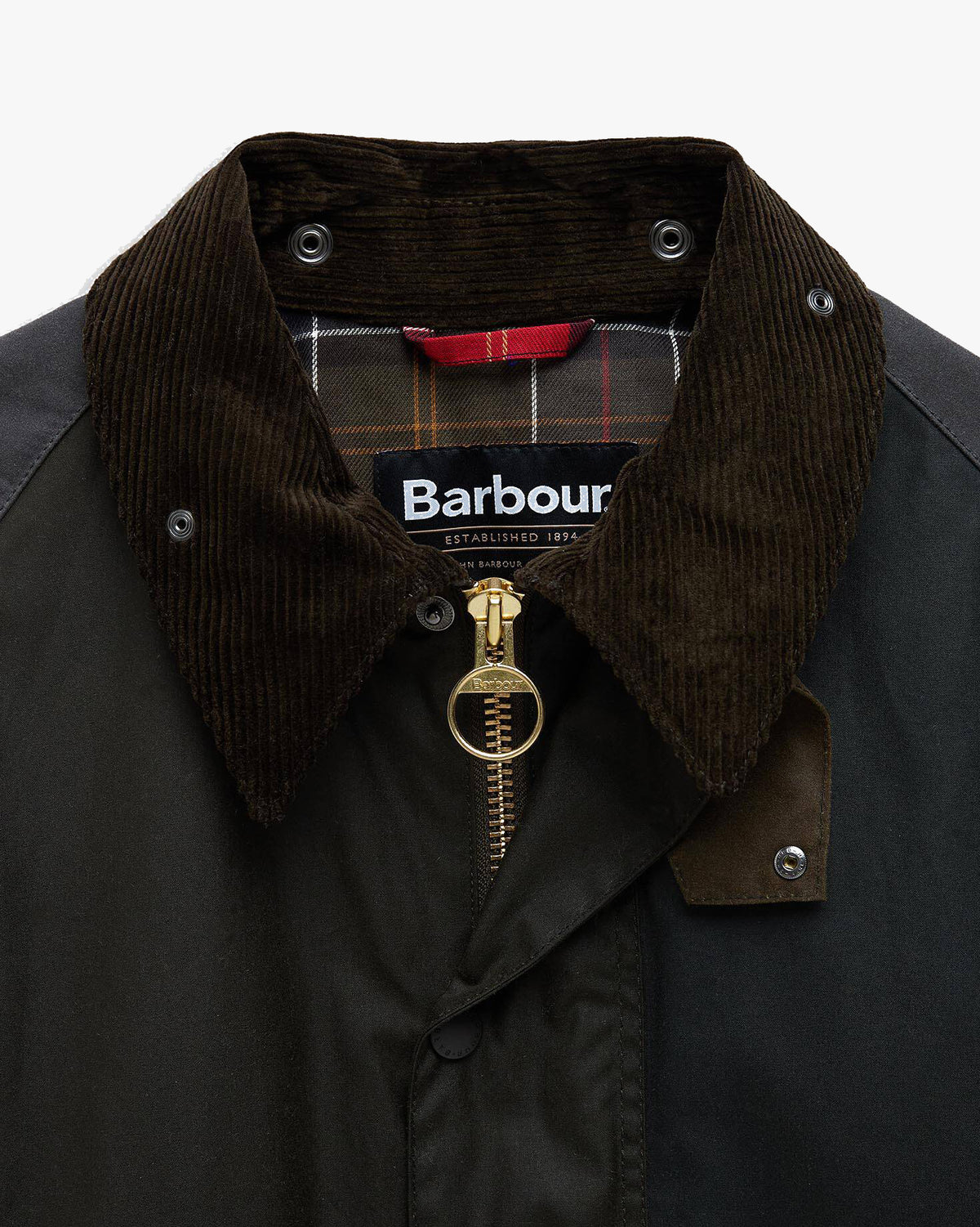 Barbour Heritage Patchwork Transport Waxed Jacket - Sage Multi