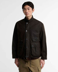 Barbour Heritage Modified Ursula Waxed Jacket - Dark Brown