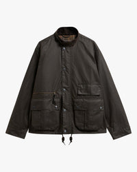 Barbour Heritage Modified Ursula Waxed Jacket - Dark Brown