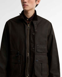 Barbour Heritage Modified Ursula Waxed Jacket - Dark Brown