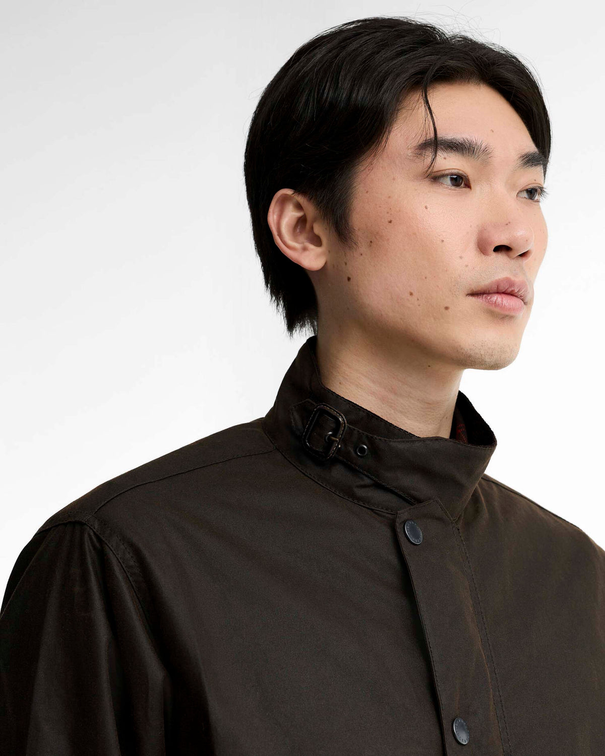 Barbour Heritage Modified Ursula Waxed Jacket - Dark Brown