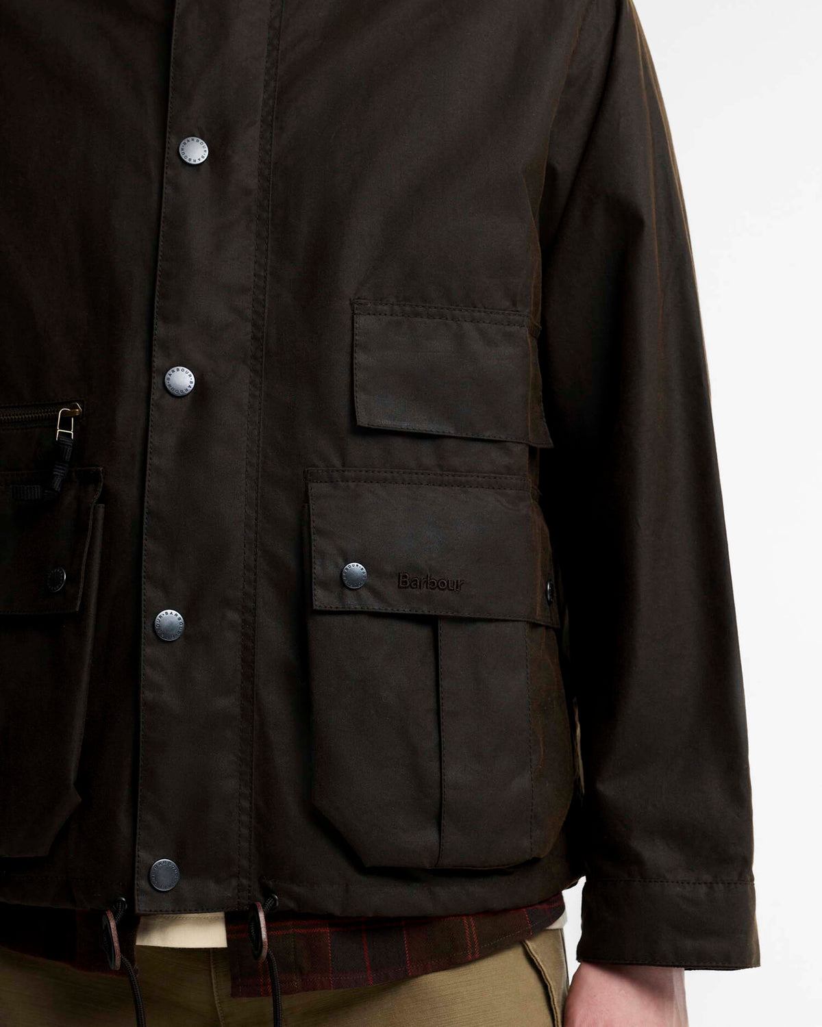 Barbour Heritage Modified Ursula Waxed Jacket - Dark Brown