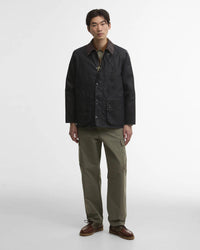 Barbour Heritage Modified Beaufort Spectator Waxed Jacket - Navy