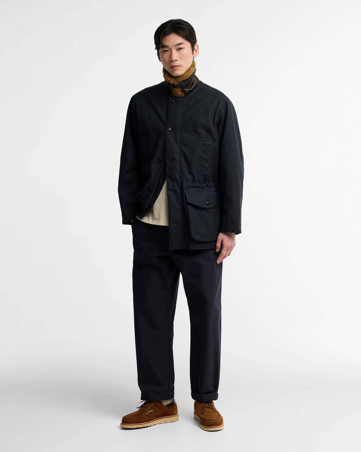 Barbour Heritage Winter Endurance Waxed Jacket - Navy