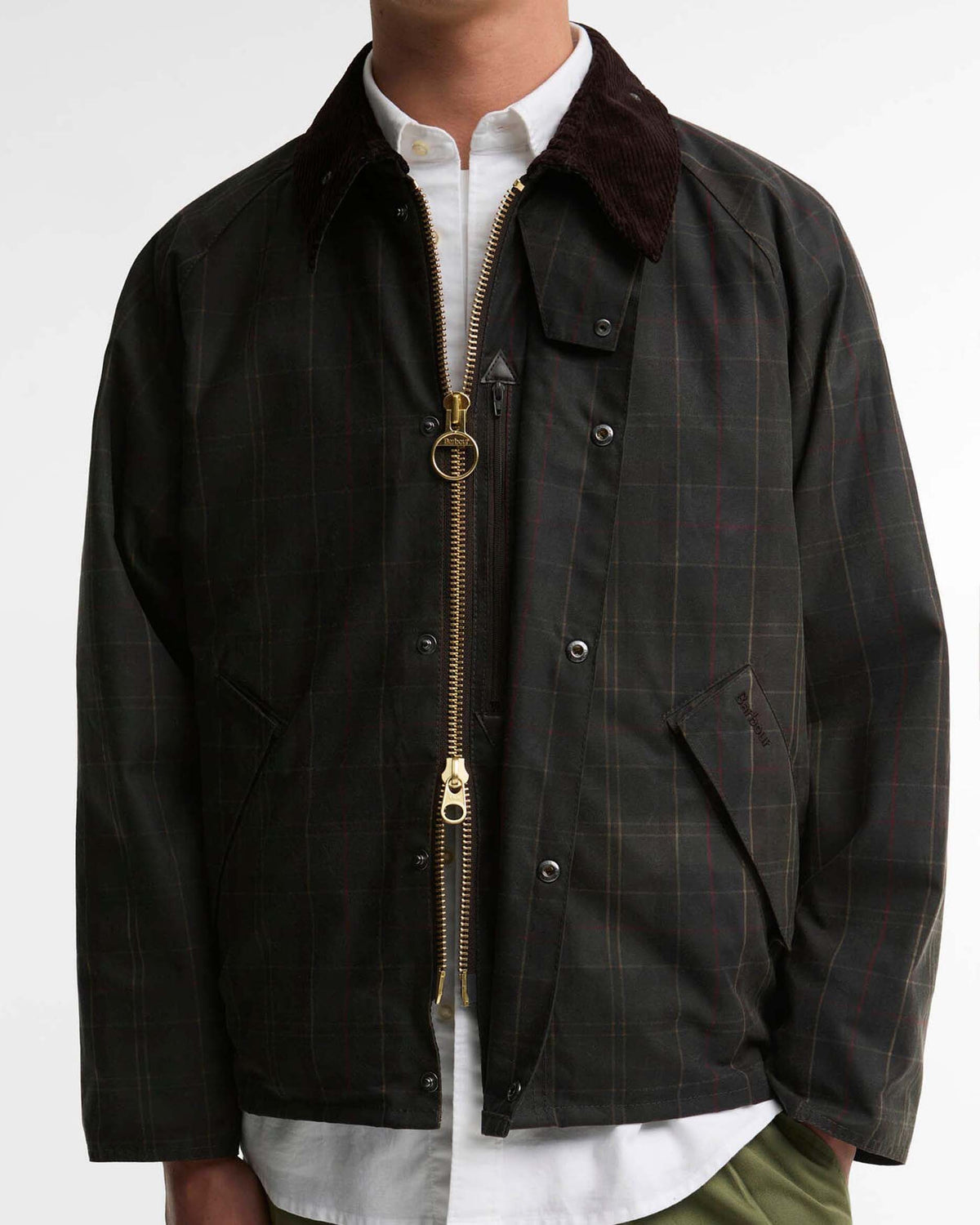 Barbour Heritage Tartan Transport Waxed Jacket - Dark Tartan | Barbour Jackets & Coats | Jeanstore