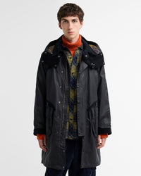 Barbour x Norbit Long Waxed Jacket - Navy