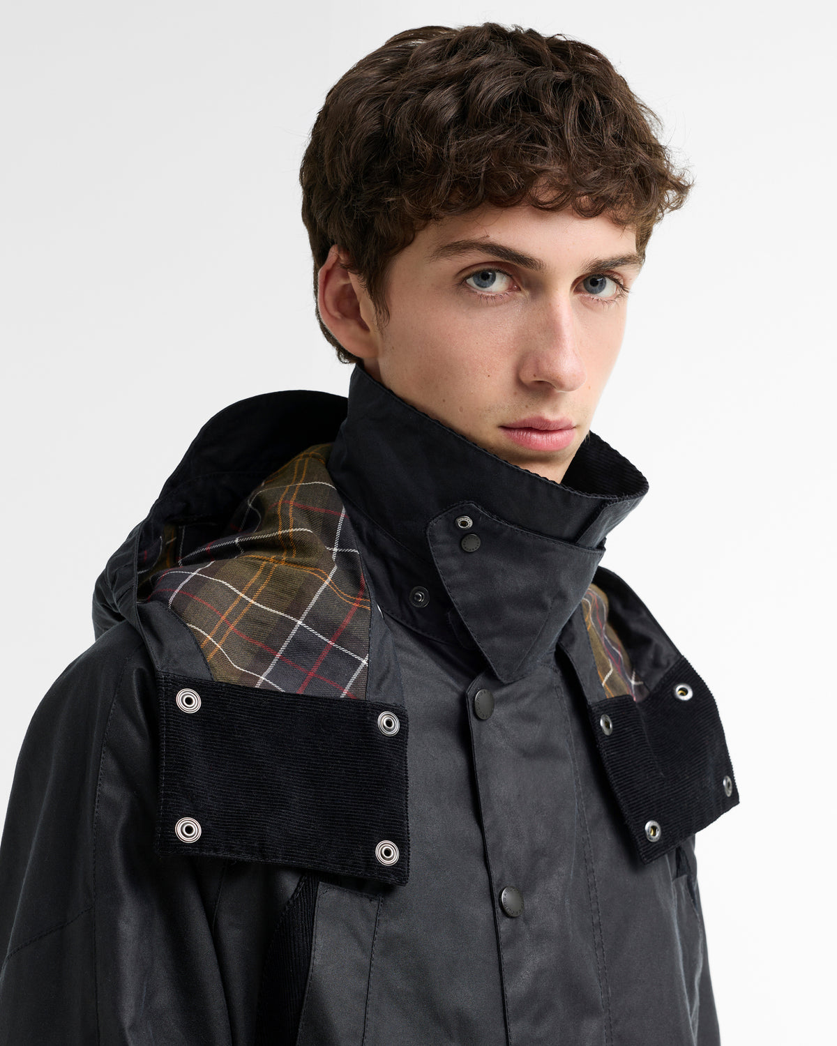 Barbour x Norbit Long Waxed Jacket - Navy