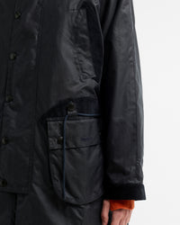 Barbour x Norbit Long Waxed Jacket - Navy
