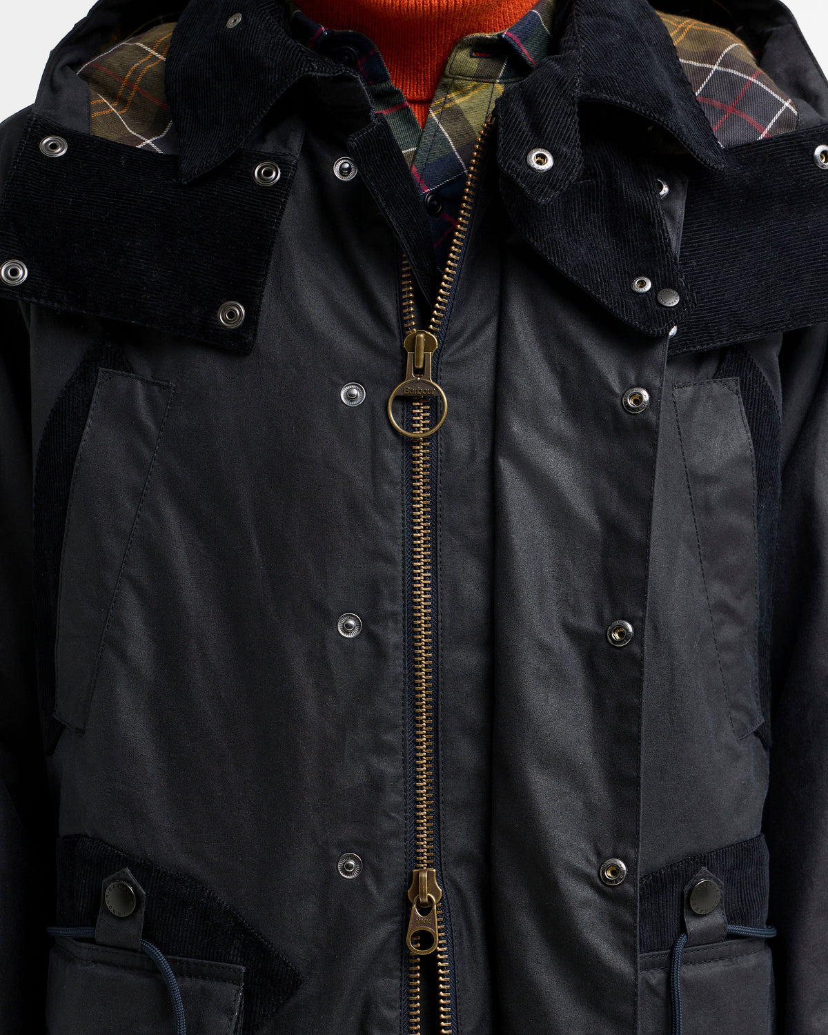 Barbour x Norbit Long Waxed Jacket - Navy