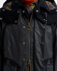 Barbour x Norbit Long Waxed Jacket - Navy