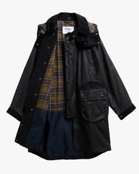 Barbour x Norbit Long Waxed Jacket - Navy