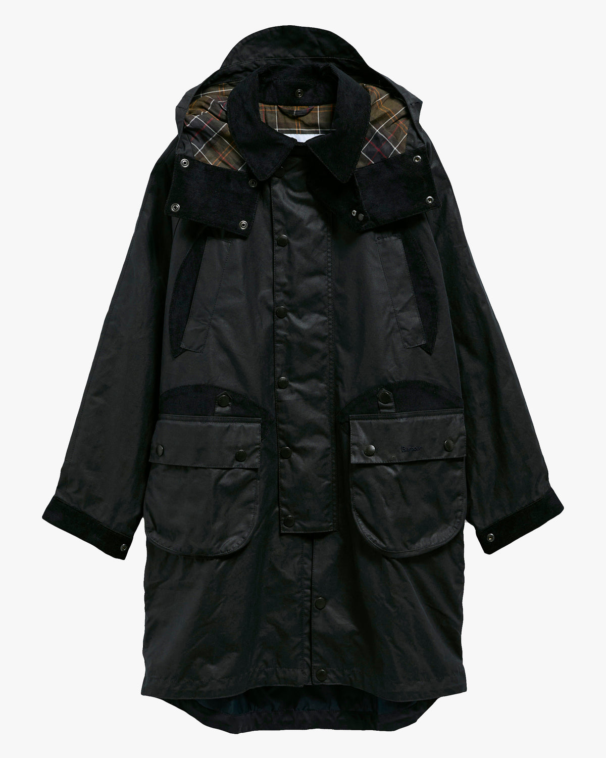 Barbour x Norbit Long Waxed Jacket - Sage | Barbour Jackets & Coats | Jeanstore