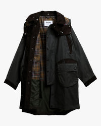 Barbour x Norbit Long Waxed Jacket - Sage | Barbour Jackets & Coats | Jeanstore