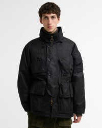 Barbour x Norbit Ripstop Waxed Jacket - Black | Barbour Jackets & Coats | Jeanstore
