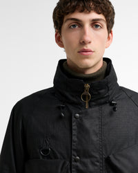 Barbour x Norbit Ripstop Waxed Jacket - Black | Barbour Jackets & Coats | Jeanstore