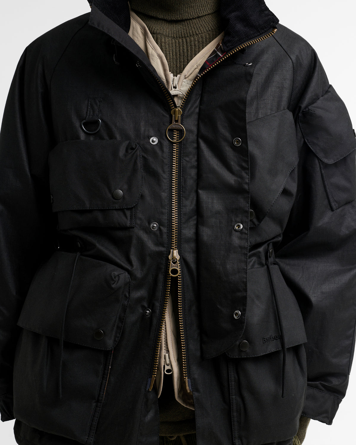 Barbour x Norbit Ripstop Waxed Jacket - Black | Barbour Jackets & Coats | Jeanstore