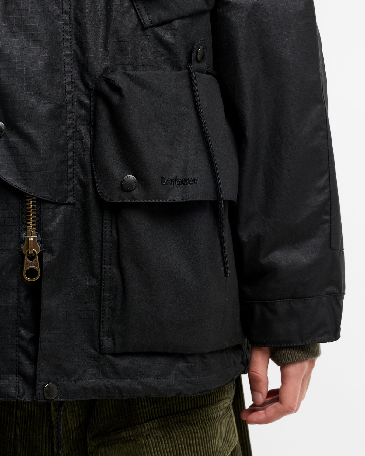 Barbour x Norbit Ripstop Waxed Jacket - Black | Barbour Jackets & Coats | Jeanstore