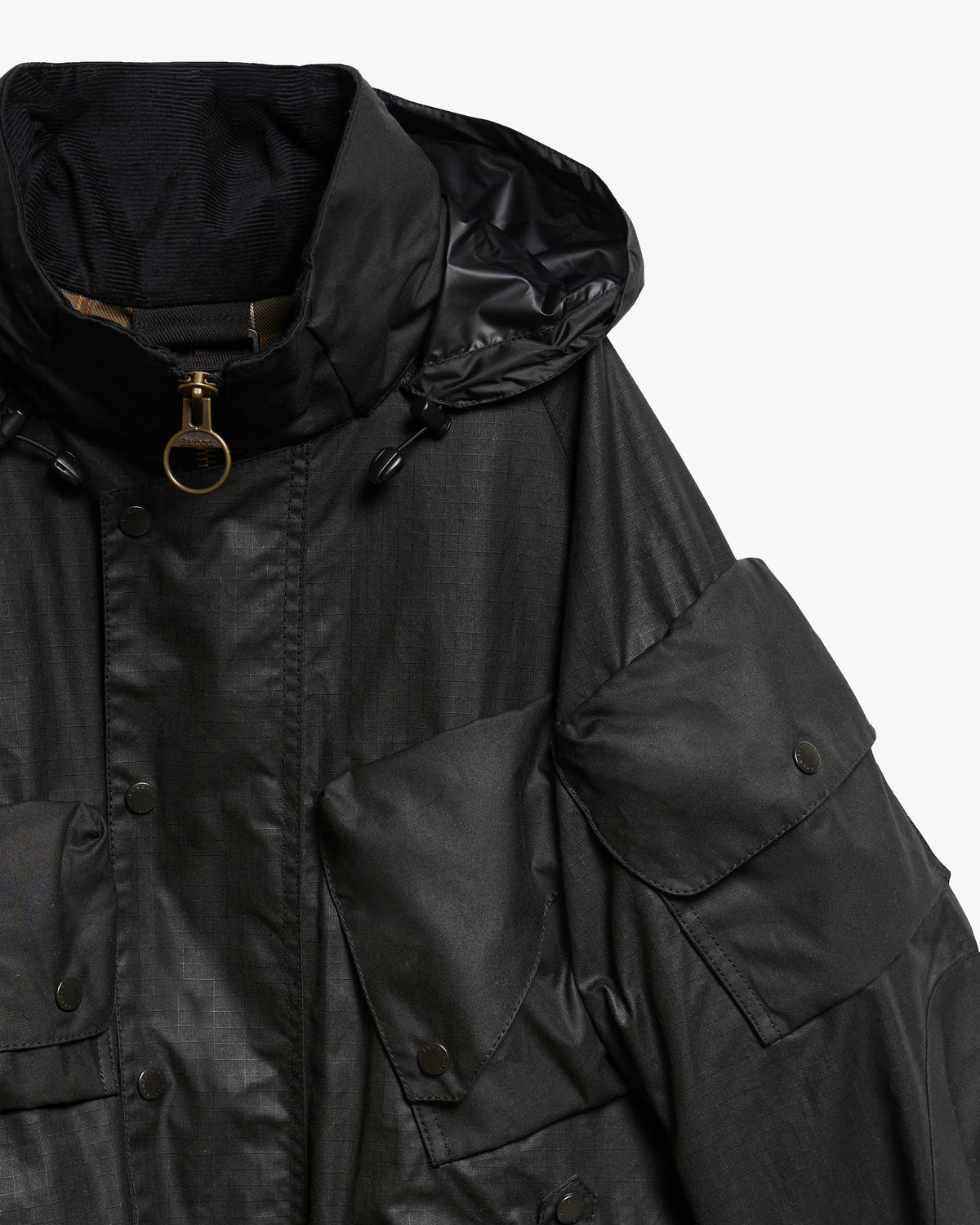 Barbour x Norbit Ripstop Waxed Jacket - Black | Barbour Jackets & Coats | Jeanstore