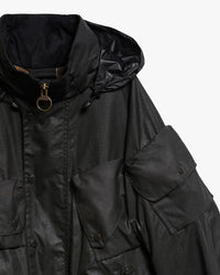 Barbour x Norbit Ripstop Waxed Jacket - Black | Barbour Jackets & Coats | Jeanstore