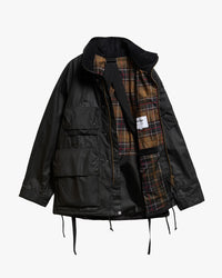 Barbour x Norbit Ripstop Waxed Jacket - Black | Barbour Jackets & Coats | Jeanstore