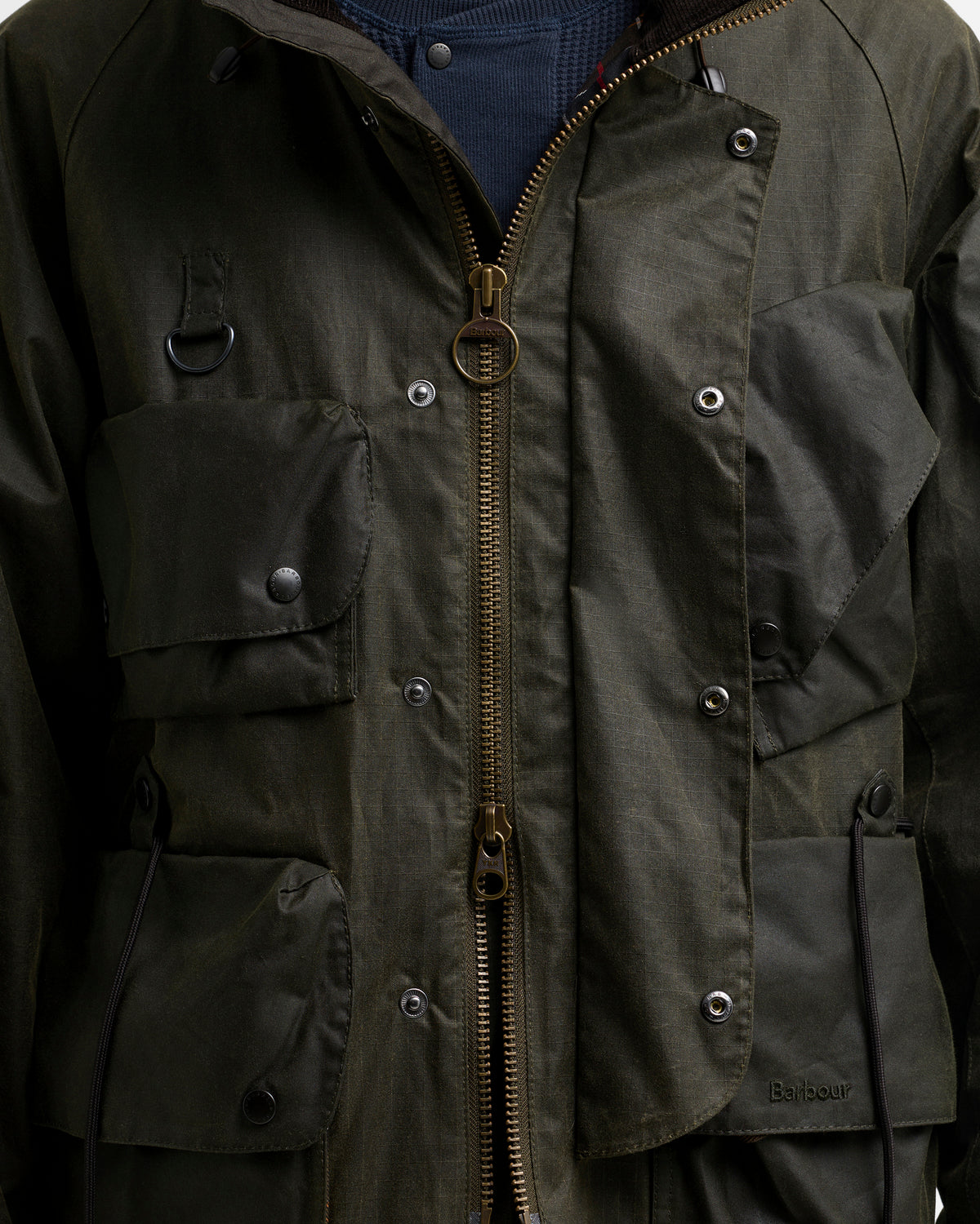 Barbour x Norbit Ripstop Waxed Jacket - Archive Olive