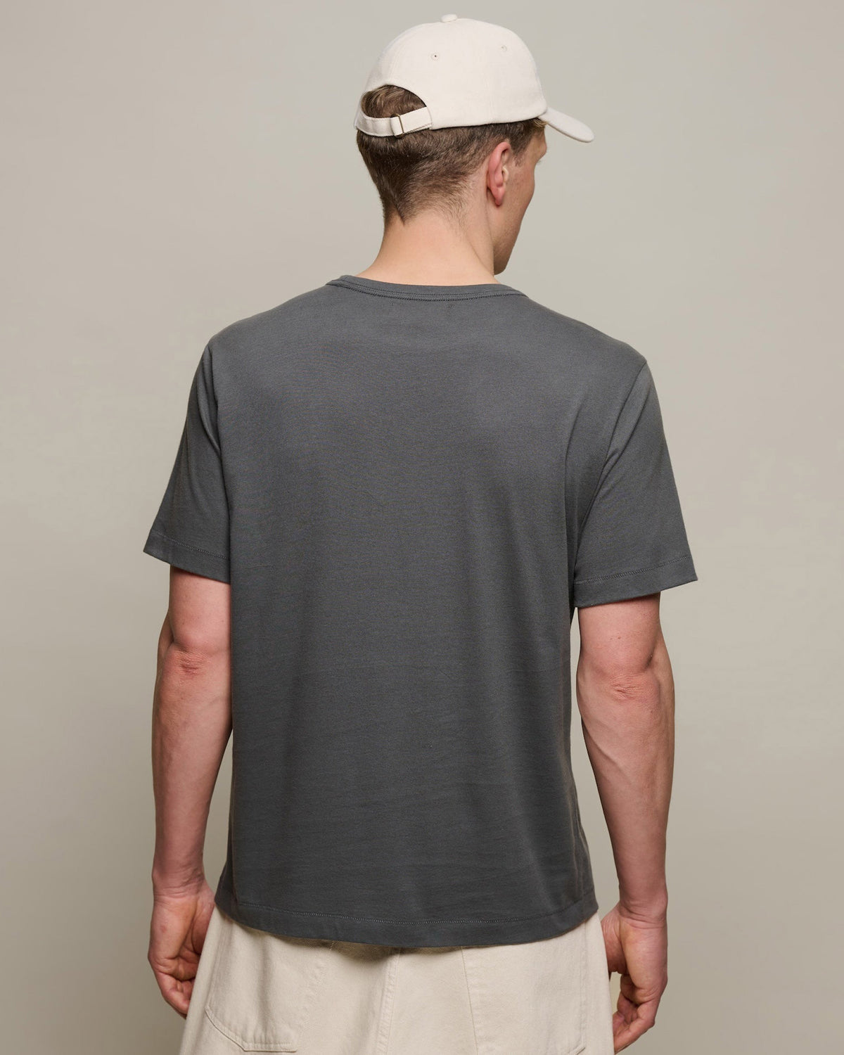 Merz b. Schwanen PIMATEE01 4.1oz Soft Pima Cotton Relaxed Tee - Concrete