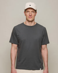 Merz b. Schwanen PIMATEE01 4.1oz Soft Pima Cotton Relaxed Tee - Concrete