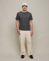 Merz b. Schwanen PIMATEE01 4.1oz Soft Pima Cotton Relaxed Tee - Concrete