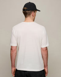 Merz b. Schwanen PIMATEE01V 4.1oz Soft Pima Cotton Relaxed V-Neck Tee - White | Merz b. Schwanen T Shirts | JEANSTORE