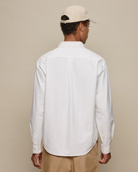 Merz b. Schwanen SHIRT19OX Button-Down Oxford Shirt - White