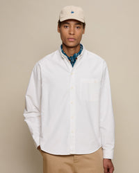 Merz b. Schwanen SHIRT19OX Button-Down Oxford Shirt - White