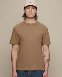 Merz b. Schwanen TEE03 7.4oz Authentic Jersey Relaxed Tee - Dusted Khaki | Merz b. Schwanen T Shirts | Jeanstore