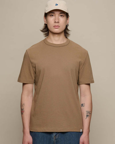 Merz b. Schwanen TEE03 7.4oz Authentic Jersey Relaxed Tee - Dusted Khaki | Merz b. Schwanen T Shirts | Jeanstore