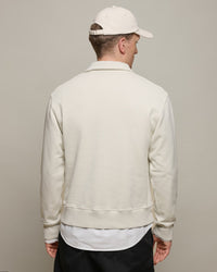 Merz b. Schwanen ZIP03 Polo Collared Half-Zip Cotton Sweatshirt - Nature