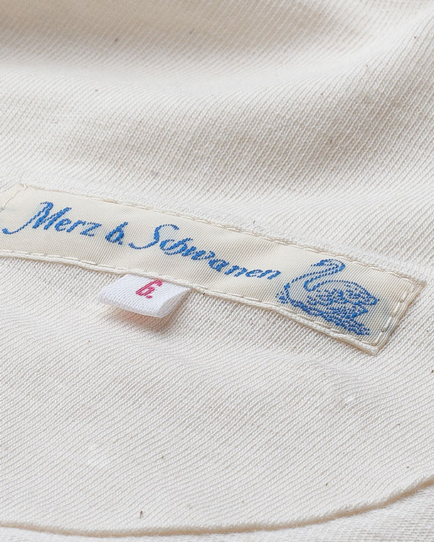 Merz b. Schwanen 102 5.5oz Loopwheeled Henley - Nature | Merz b. Schwanen T Shirts | JEANSTORE