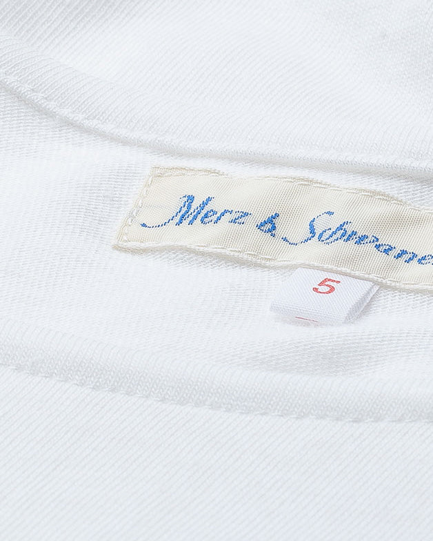 Merz b. Schwanen 114 4.6oz 1920s Loopwheeled Tee - White | Merz b. Schwanen T Shirts | JEANSTORE