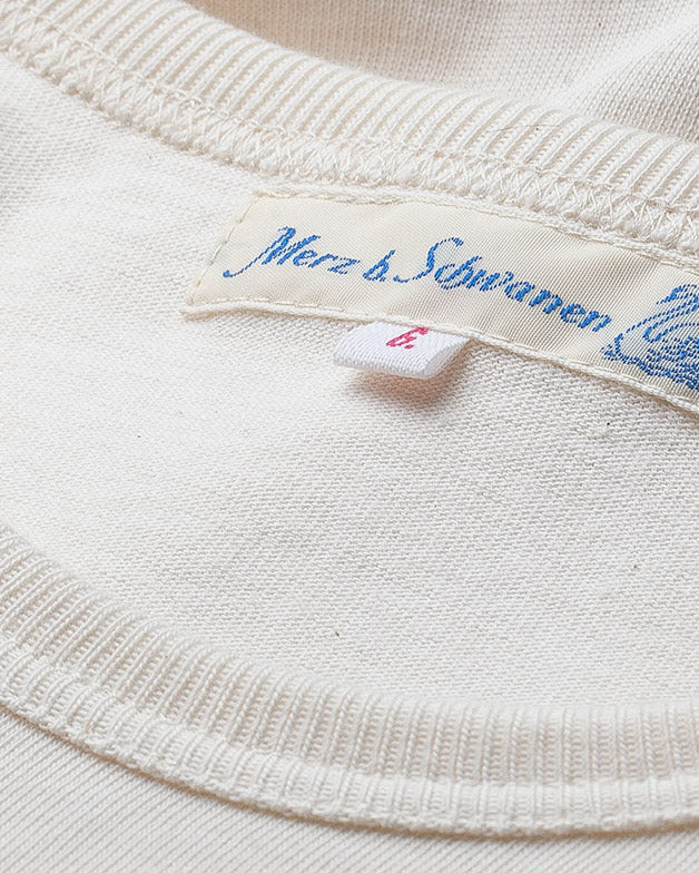 Merz b. Schwanen 215 7.2oz Classic Fit Loopwheeled Tee - Nature | Merz b. Schwanen T Shirts | Jeanstore