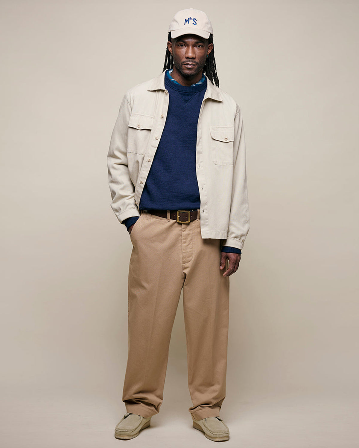 Merz b. Schwanen 1920s Cotton Twill Worker Chinos - Khaki