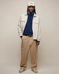 Merz b. Schwanen 1920s Cotton Twill Worker Chinos - Khaki