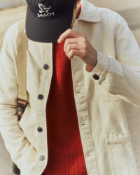 Merz b. Schwanen BLADE02 Merino Wool & Cashmere Relaxed Waffle Pullover - Rust