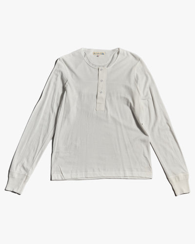 Merz b. Schwanen 102 4.6oz Loopwheeled Henley - White