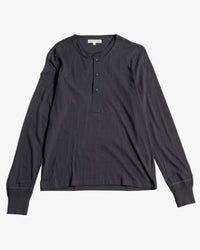 Merz b. Schwanen Originals 102 Loopwheeled Henley - Charcoal | Merz b. Schwanen T Shirts | Jeanstore