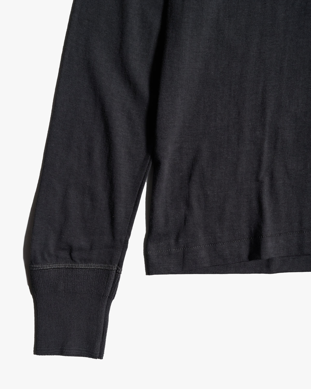 Merz b. Schwanen Originals 102 Loopwheeled Henley - Charcoal | Merz b. Schwanen T Shirts | Jeanstore