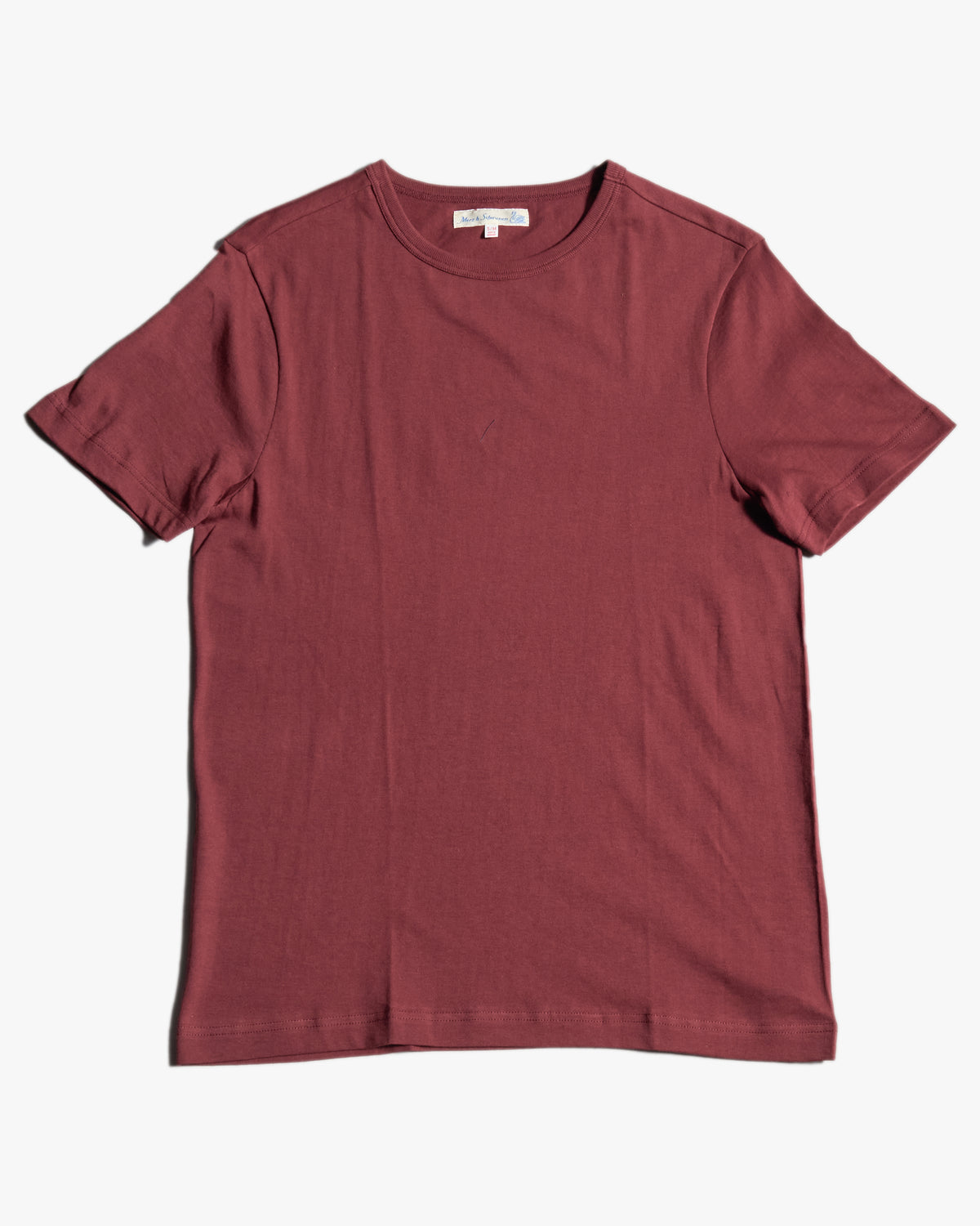 Merz b. Schwanen Originals 1950s Loopwheeled Tee - Burgundy