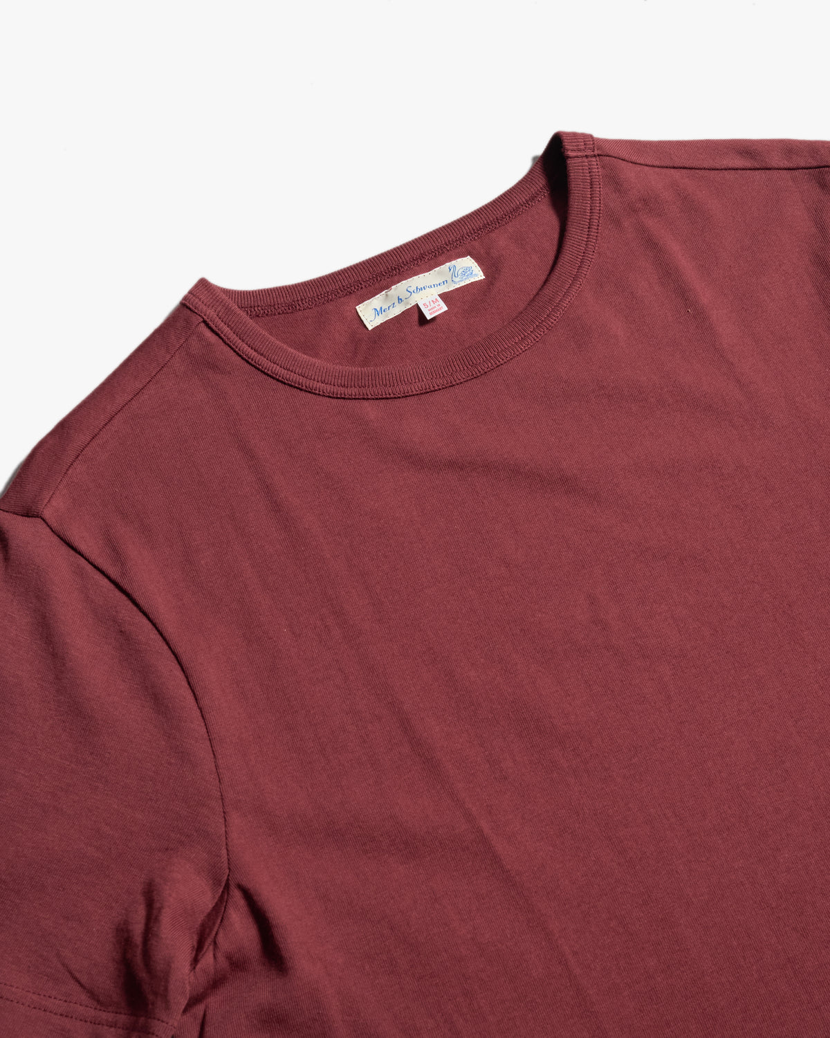 Merz b. Schwanen Originals 1950s Loopwheeled Tee - Burgundy