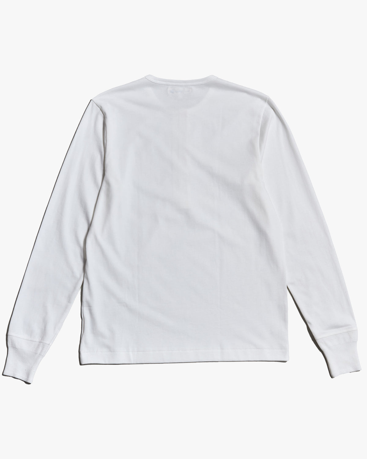 Merz b. Schwanen 2M06 6.8oz Classic Fit Sturdy Jersey L/S Henley - White
