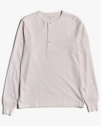 Merz b. Schwanen 2M06 6.8oz Classic Fit Sturdy Jersey L/S Henley - Nature